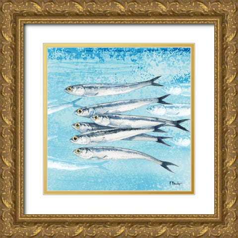 Sardinia - Water Gold Ornate Wood Framed Art Print with Double Matting by Brent, Paul