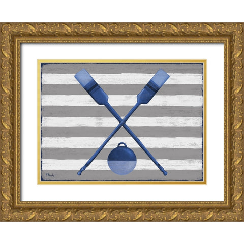 Sunny Nautical IV Gold Ornate Wood Framed Art Print with Double Matting by Brent, Paul