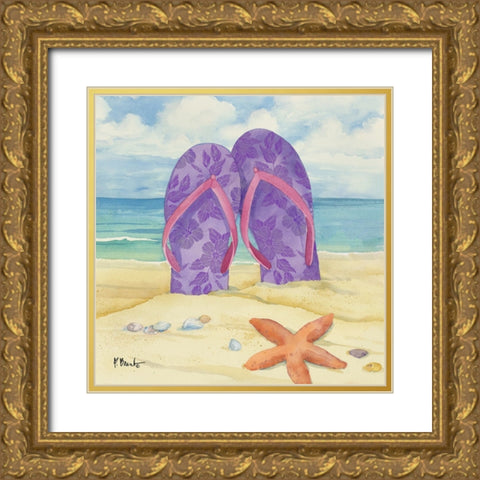 Toes in the Sand I Gold Ornate Wood Framed Art Print with Double Matting by Brent, Paul