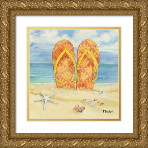Toes in the Sand II Gold Ornate Wood Framed Art Print with Double Matting by Brent, Paul