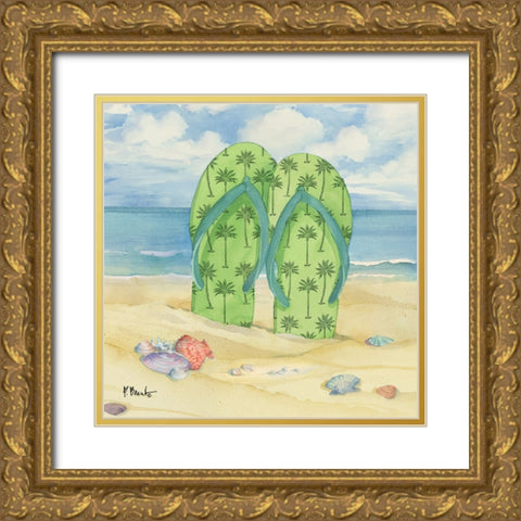 Toes in the Sand III Gold Ornate Wood Framed Art Print with Double Matting by Brent, Paul