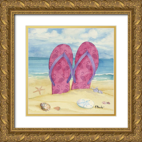 Toes in the Sand IV Gold Ornate Wood Framed Art Print with Double Matting by Brent, Paul