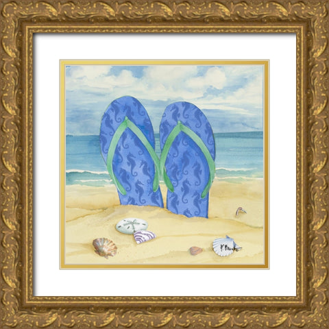 Toes in the Sand - VIII Gold Ornate Wood Framed Art Print with Double Matting by Brent, Paul