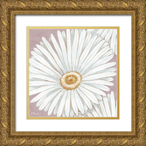 Floral Bloom III - Pink Gold Ornate Wood Framed Art Print with Double Matting by Brent, Paul