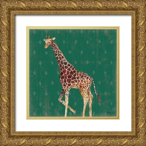 Emerald Veld II Gold Ornate Wood Framed Art Print with Double Matting by Brent, Paul