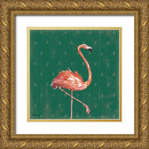 Emerald Veld V Gold Ornate Wood Framed Art Print with Double Matting by Brent, Paul