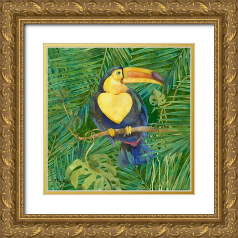 Amazon Birds II Gold Ornate Wood Framed Art Print with Double Matting by Brent, Paul