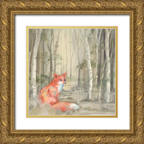 Birch Forest I Gold Ornate Wood Framed Art Print with Double Matting by Brent, Paul