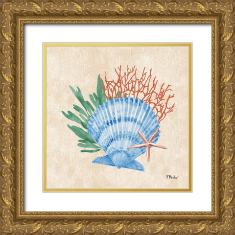 Woven Sea II Gold Ornate Wood Framed Art Print with Double Matting by Brent, Paul