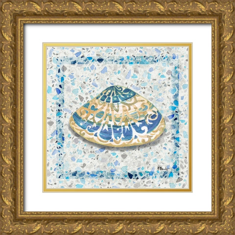 Embellished Shells IV Gold Ornate Wood Framed Art Print with Double Matting by Brent, Paul