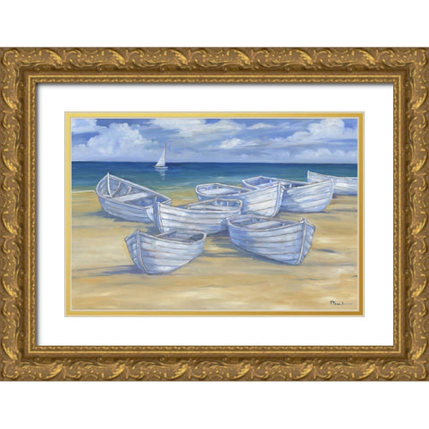 Blanco Beach III Gold Ornate Wood Framed Art Print with Double Matting by Brent, Paul