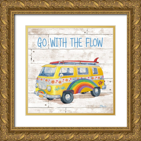 Surf Voyage II - Wood Gold Ornate Wood Framed Art Print with Double Matting by Brent, Paul