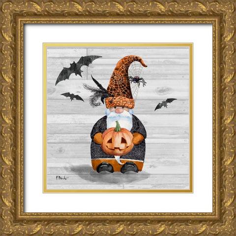 Halloween Gnome I Gold Ornate Wood Framed Art Print with Double Matting by Brent, Paul