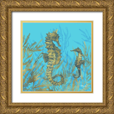 Cedar Key Sealife I Gold Ornate Wood Framed Art Print with Double Matting by Brent, Paul