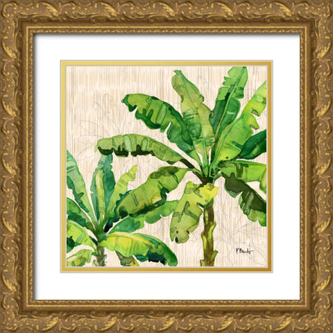 Hilo Palms IV Gold Ornate Wood Framed Art Print with Double Matting by Brent, Paul