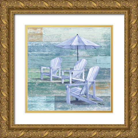 Coastal Lounge II Gold Ornate Wood Framed Art Print with Double Matting by Brent, Paul