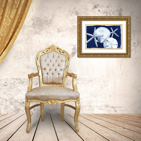 Dark Sea Horizontal Gold Ornate Wood Framed Art Print with Double Matting by Brent, Paul