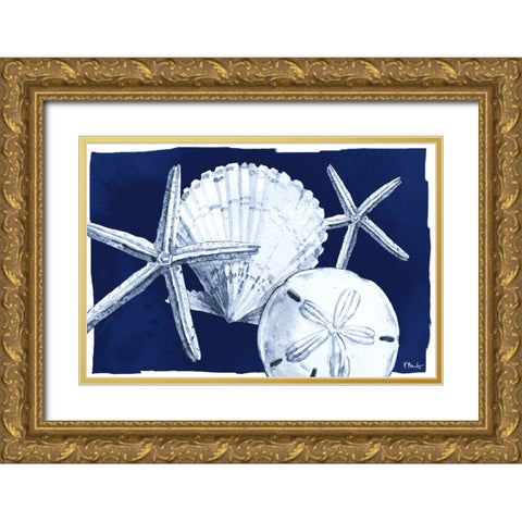 Dark Sea Horizontal Gold Ornate Wood Framed Art Print with Double Matting by Brent, Paul