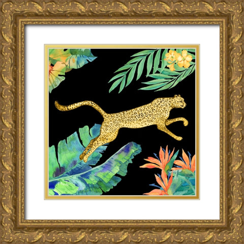 Wildcat Jungle I Gold Ornate Wood Framed Art Print with Double Matting by Brent, Paul