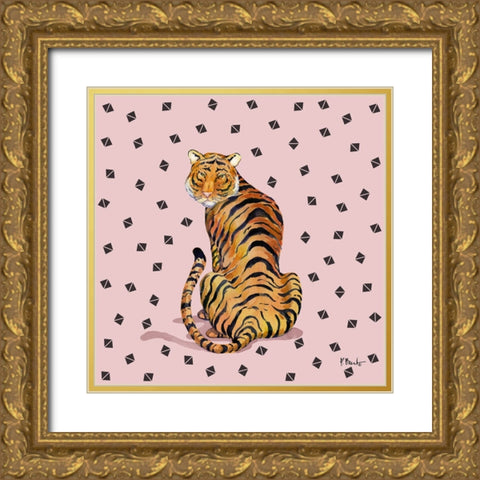 Serengeti Tiger II Gold Ornate Wood Framed Art Print with Double Matting by Brent, Paul