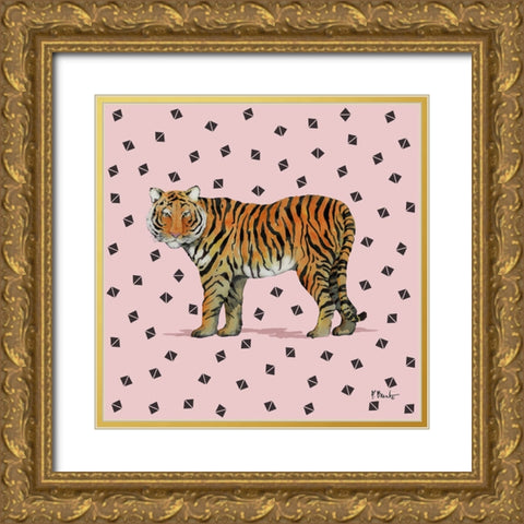 Serengeti Tiger IV Gold Ornate Wood Framed Art Print with Double Matting by Brent, Paul