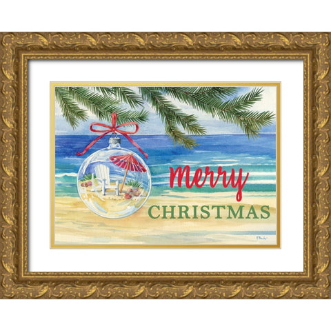 Beach Ornament Horizontal Gold Ornate Wood Framed Art Print with Double Matting by Brent, Paul