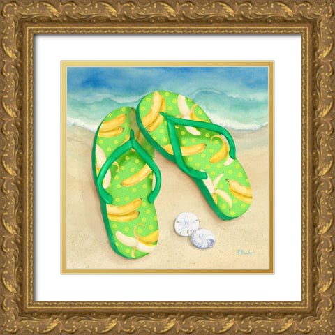 Fruity Flip Flops II Gold Ornate Wood Framed Art Print with Double Matting by Brent, Paul