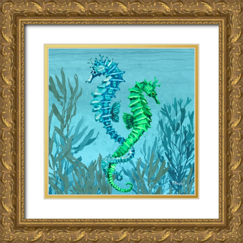 Tonga Sealife IV Gold Ornate Wood Framed Art Print with Double Matting by Brent, Paul