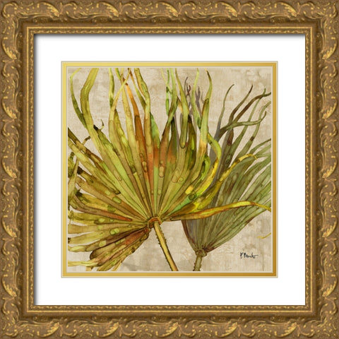 Palmdale Fronds III Gold Ornate Wood Framed Art Print with Double Matting by Brent, Paul
