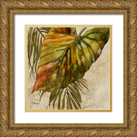 Palmdale Fronds IV Gold Ornate Wood Framed Art Print with Double Matting by Brent, Paul