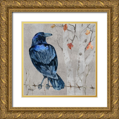 Crowing Woods I Gold Ornate Wood Framed Art Print with Double Matting by Brent, Paul