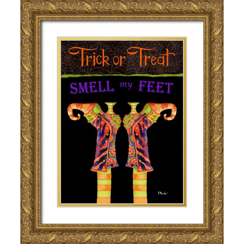 Witchy Feet Vertical Gold Ornate Wood Framed Art Print with Double Matting by Brent, Paul