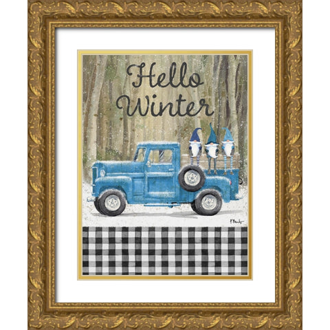 Gnome Birch Drifter Vertical Gold Ornate Wood Framed Art Print with Double Matting by Brent, Paul