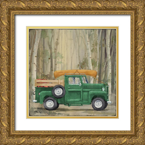 Birch Drifter I Gold Ornate Wood Framed Art Print with Double Matting by Brent, Paul