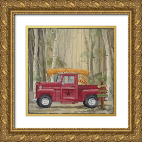 Birch Drifter IV Gold Ornate Wood Framed Art Print with Double Matting by Brent, Paul