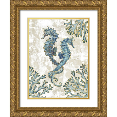Playa Sealife Vertical II Gold Ornate Wood Framed Art Print with Double Matting by Brent, Paul