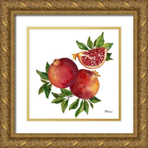 Pomegranate Bunch II Gold Ornate Wood Framed Art Print with Double Matting by Brent, Paul