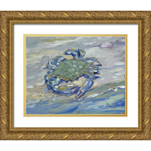 East Point Crab Gold Ornate Wood Framed Art Print with Double Matting by Brent, Paul