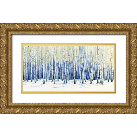 White Forest Gold Ornate Wood Framed Art Print with Double Matting by Brent, Paul
