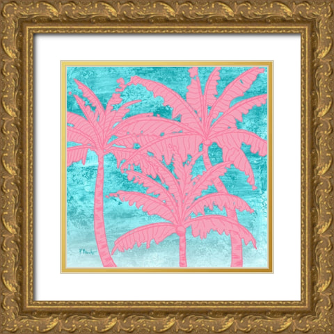 Sketched Palm III Gold Ornate Wood Framed Art Print with Double Matting by Brent, Paul