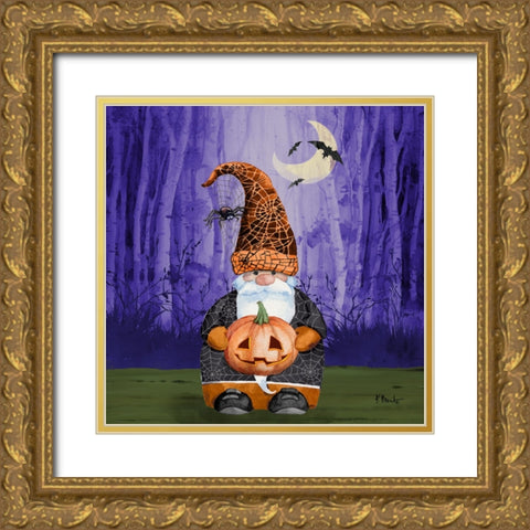 Spooky Forest Gnome II Gold Ornate Wood Framed Art Print with Double Matting by Brent, Paul