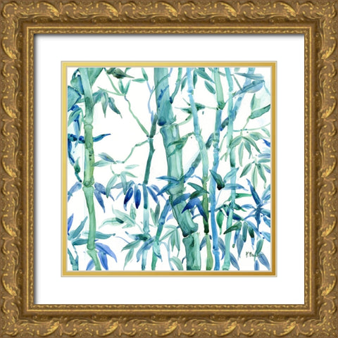 Bamboo Grove III Gold Ornate Wood Framed Art Print with Double Matting by Brent, Paul