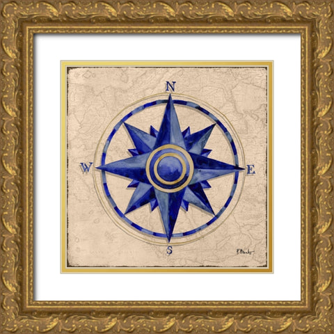 Skipper Sail IV Gold Ornate Wood Framed Art Print with Double Matting by Brent, Paul