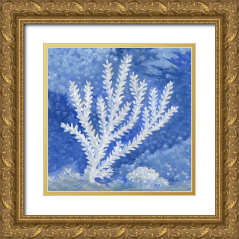 Impressions of Coral IV Gold Ornate Wood Framed Art Print with Double Matting by Brent, Paul