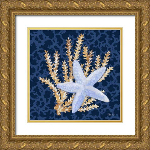 Jetty Shells I Gold Ornate Wood Framed Art Print with Double Matting by Brent, Paul