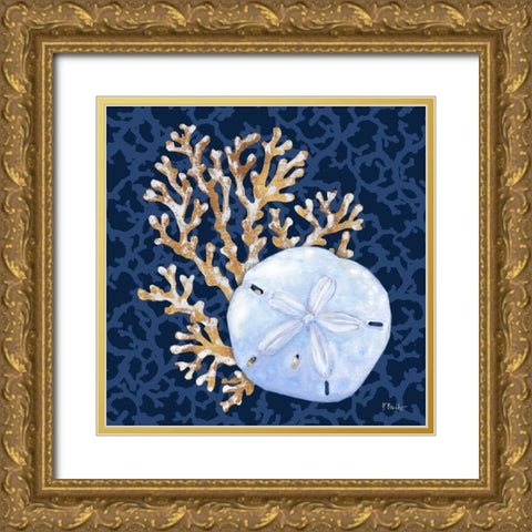 Jetty Shells III Gold Ornate Wood Framed Art Print with Double Matting by Brent, Paul