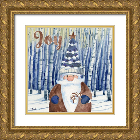 Birchwood Gnome II Gold Ornate Wood Framed Art Print with Double Matting by Brent, Paul