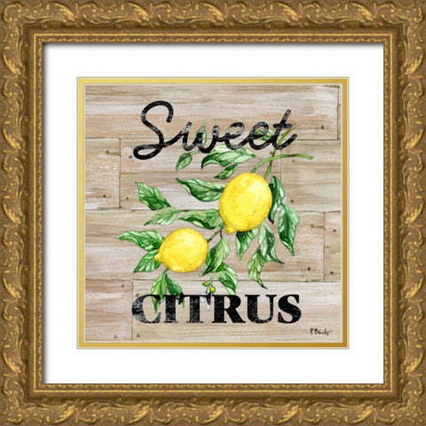 Lemon Orchard IV Gold Ornate Wood Framed Art Print with Double Matting by Brent, Paul