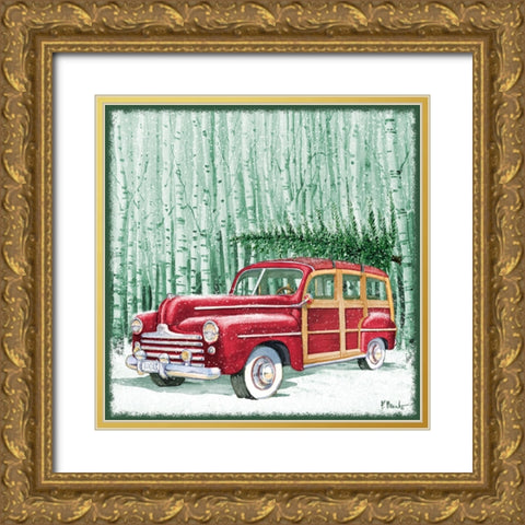 Holiday Drifter IV Gold Ornate Wood Framed Art Print with Double Matting by Brent, Paul