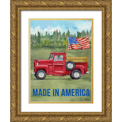 Freedom Farm Vertical II Gold Ornate Wood Framed Art Print with Double Matting by Brent, Paul